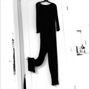 Fun Wash and wear jersey blk jumpsuit
